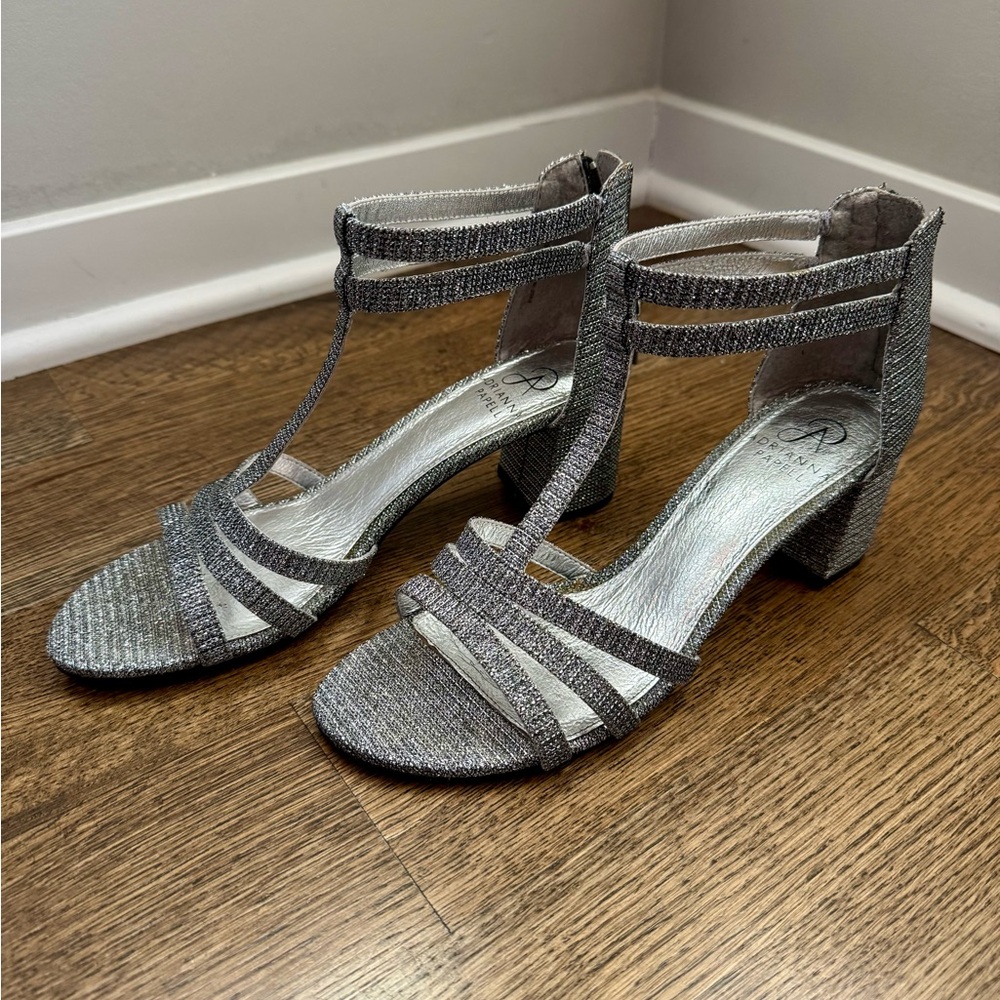 Adrianna Papell “Anella Pewter Lancelot” Block Heels